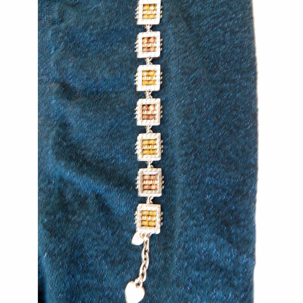 Vintage Brighton Abacus Panel Link Bracelet Y2K EUC - Picture 6 of 6